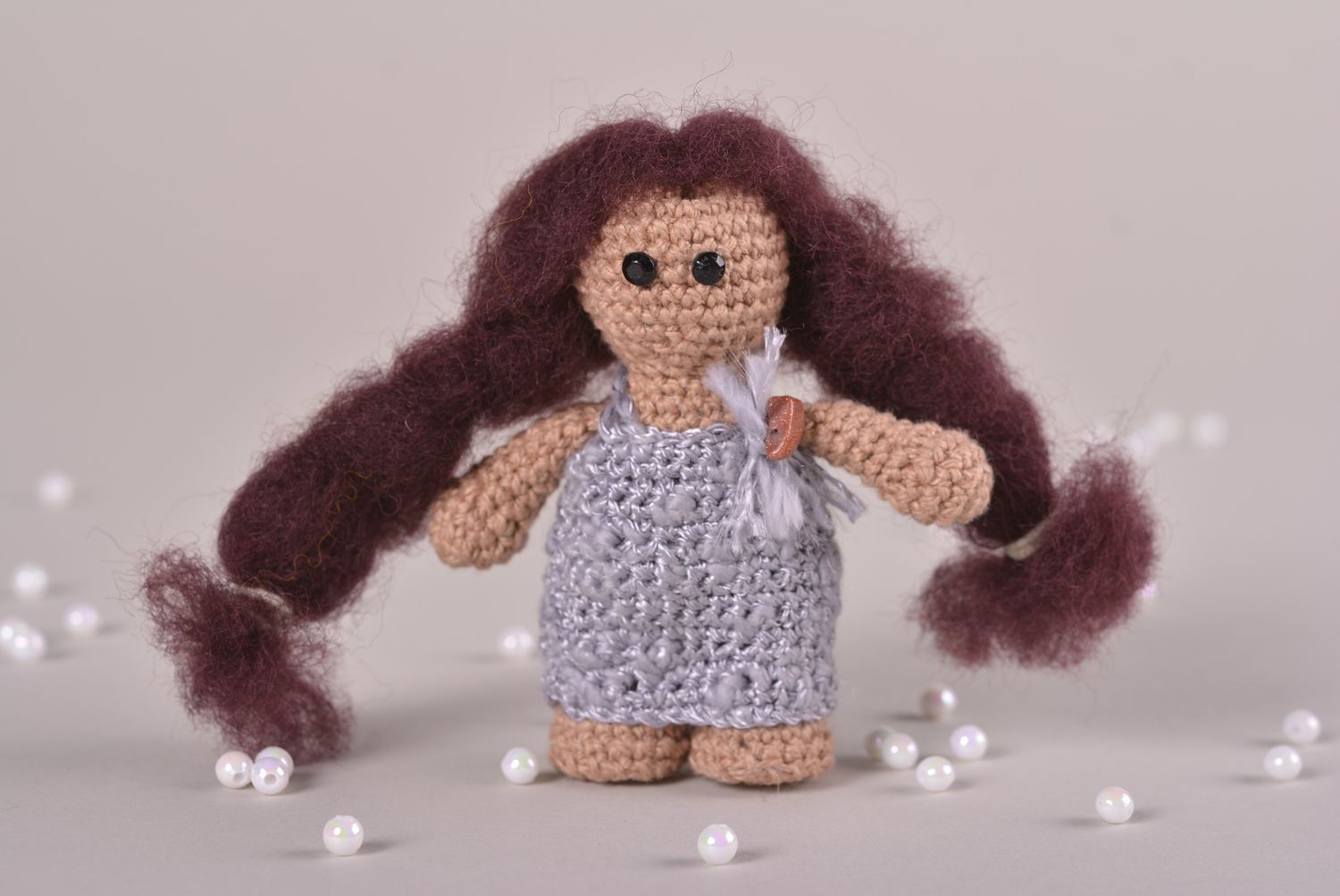 Hand-crochet doll handmade exclusive toys designer doll present for children photo 1
