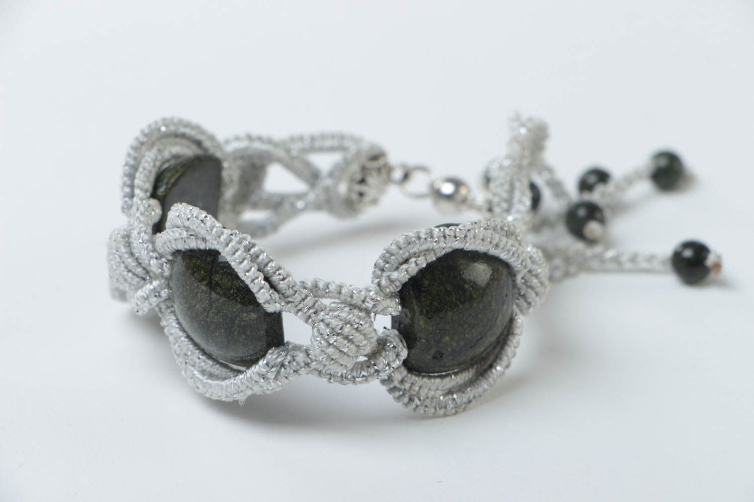 Handmade macrame bracelet woven bracelet stylish jewelry fashion accessories photo 1