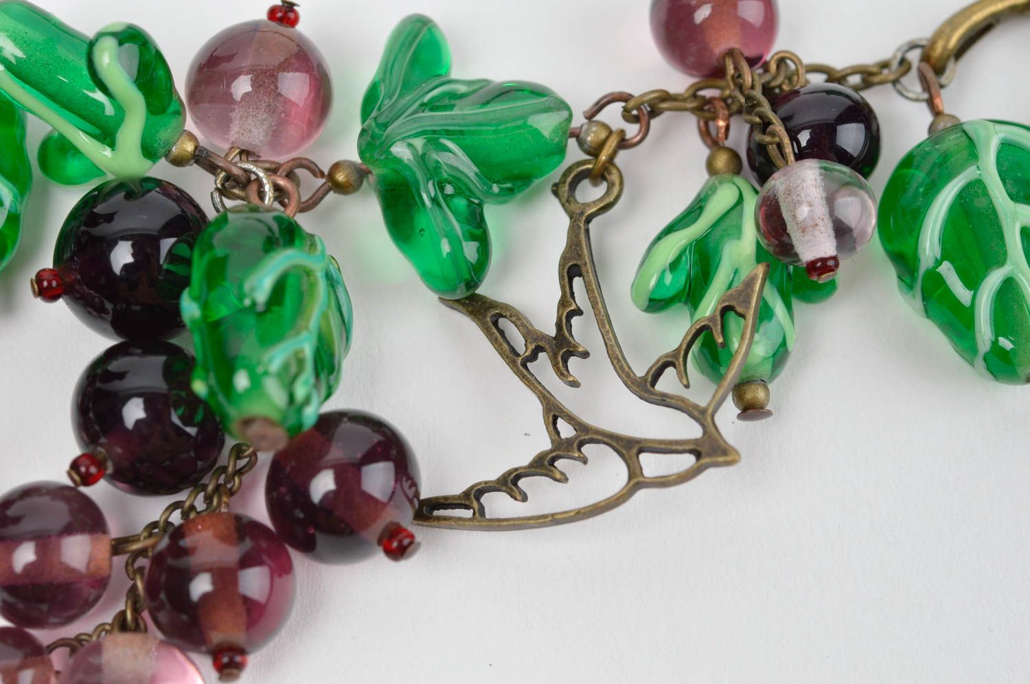 Stylish handmade glass bead necklace beautiful jewellery fashion accessories photo 4