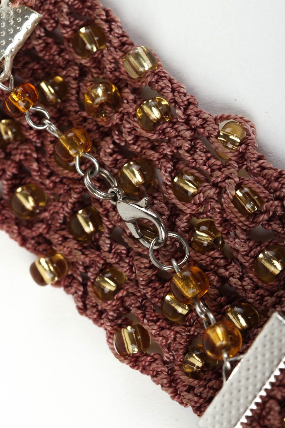 Beautiful handmade woven textile bracelet beaded wrist bracelet macrame ideas photo 4