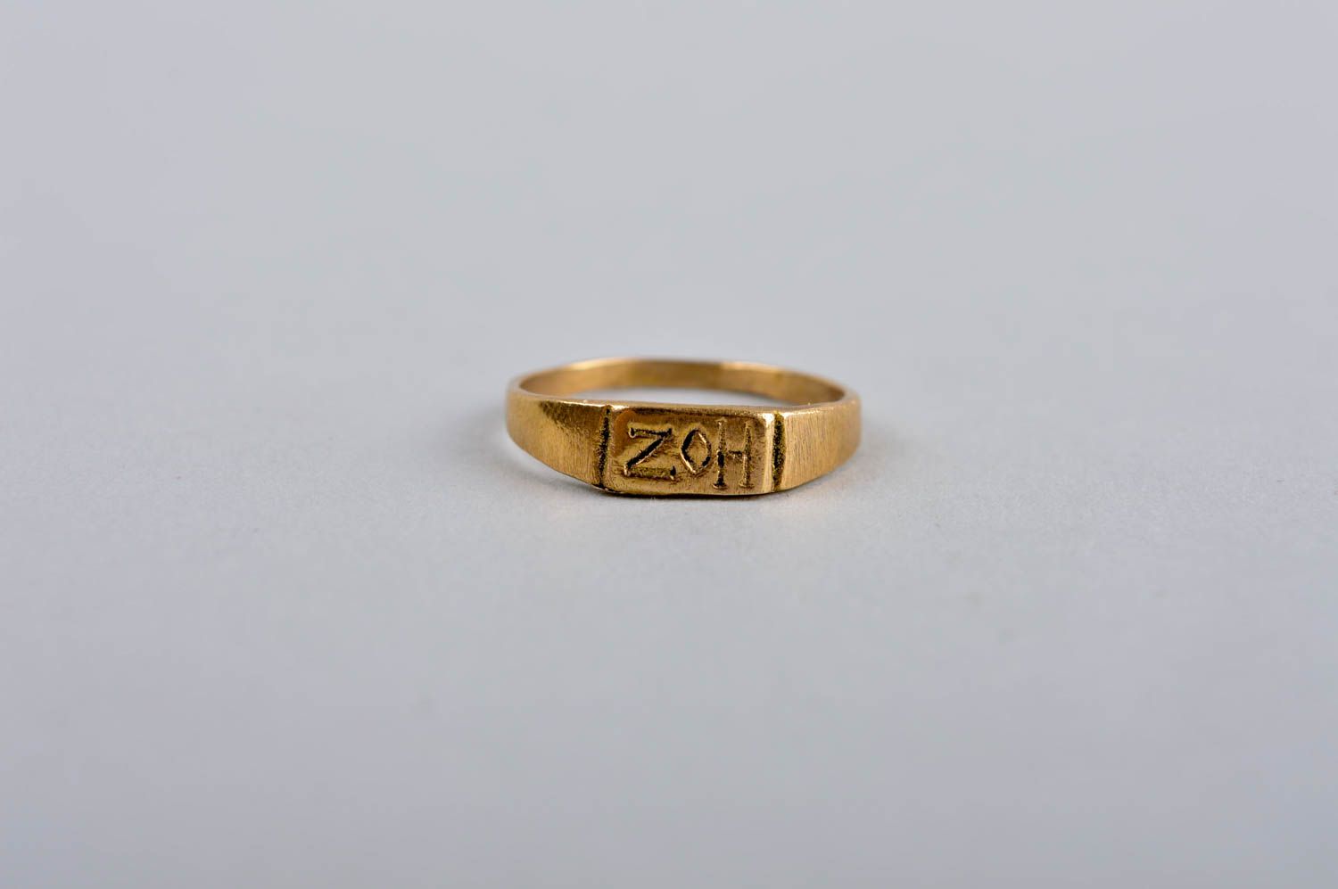 Кольцо ручной работы кольцо из латуни металлическое украшение авторское фото 3