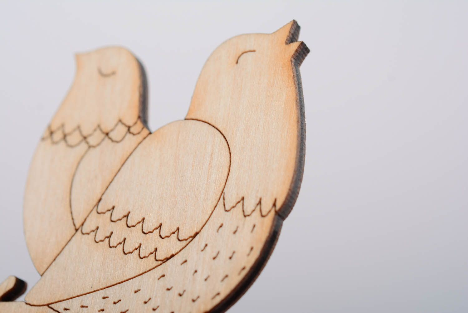 Holzfigur zum Bemalen Zwitschernde Vögel foto 5