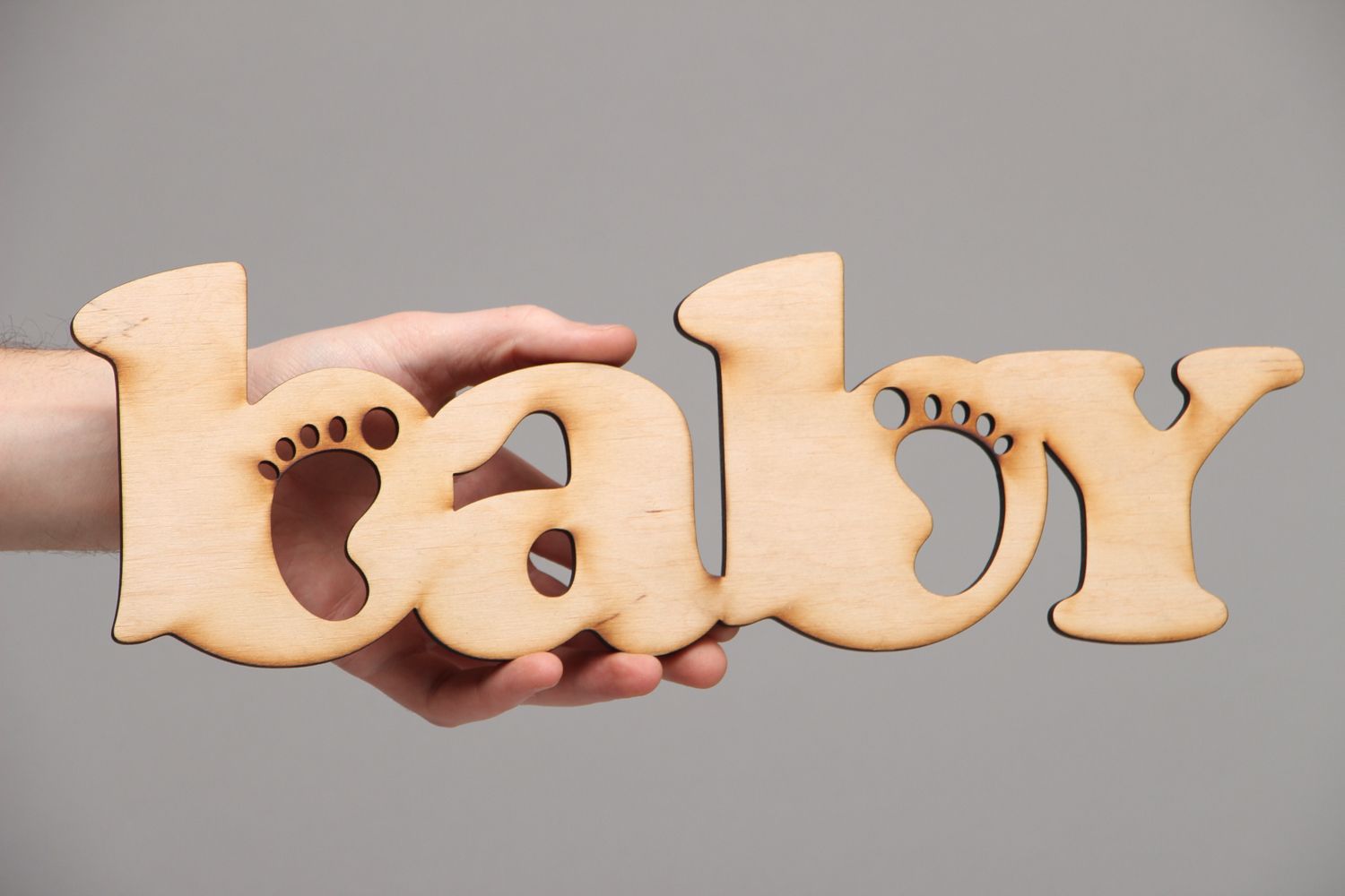 Chipboard-inscription en bois fait main Baby photo 4
