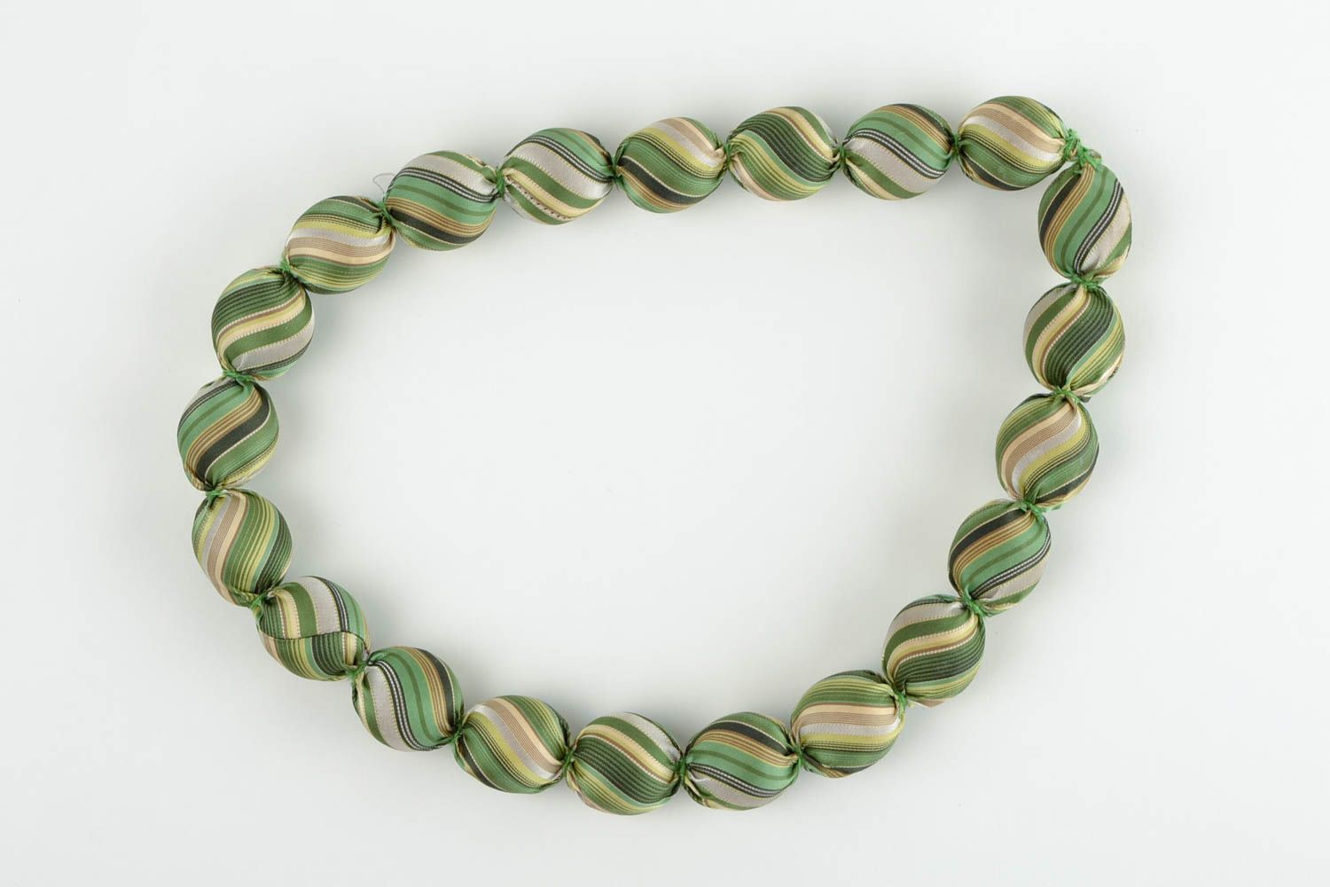 Kette aus Stoff Handmade Damen Collier Halsketten Damen Halsketten Frauen grün foto 2
