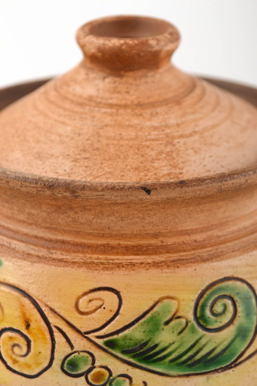 Conjunto de 2 potes con tapa tarros de cerámica artesanales utensilios de cocina foto 3