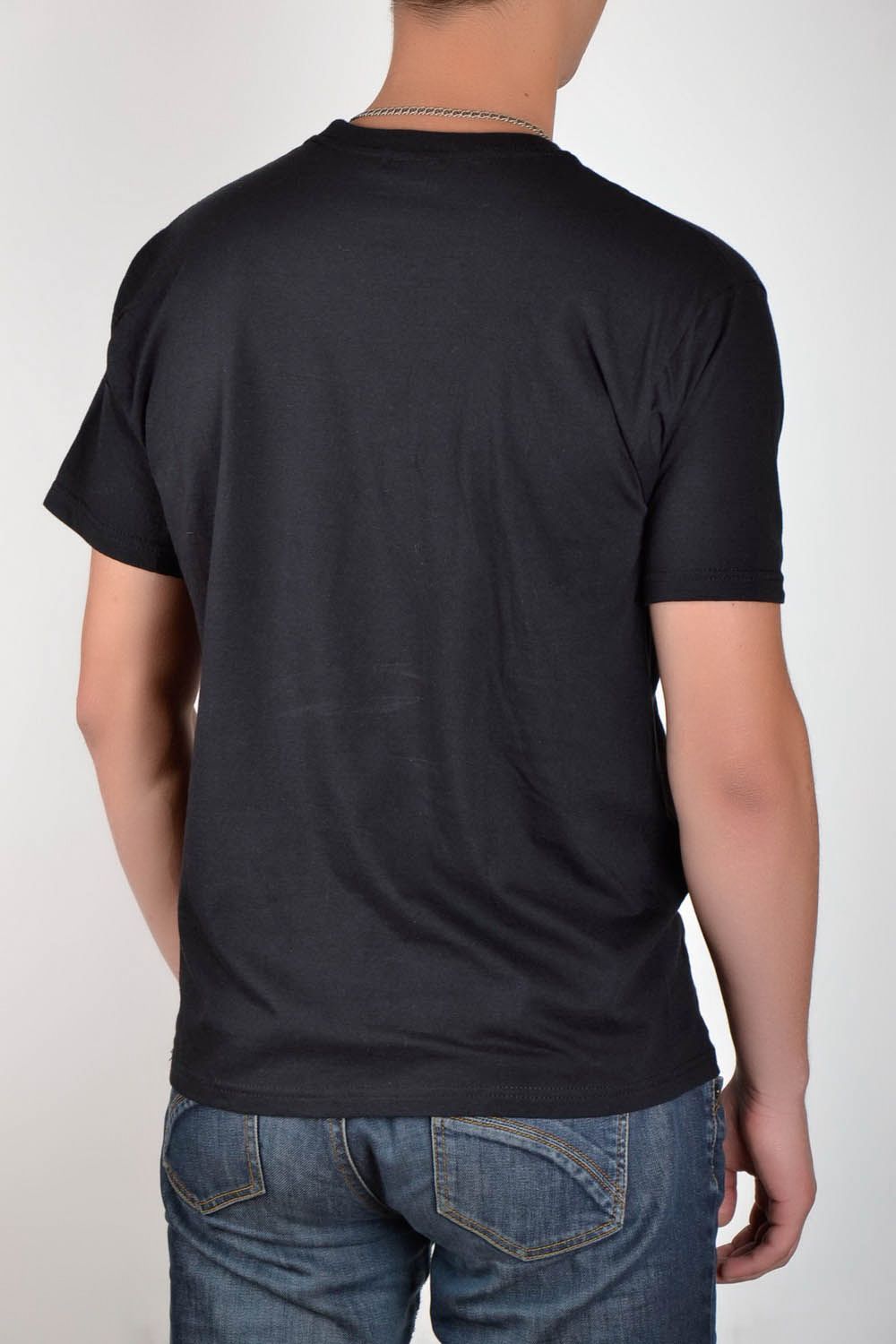 Camiseta preta masculina Coruja foto 4