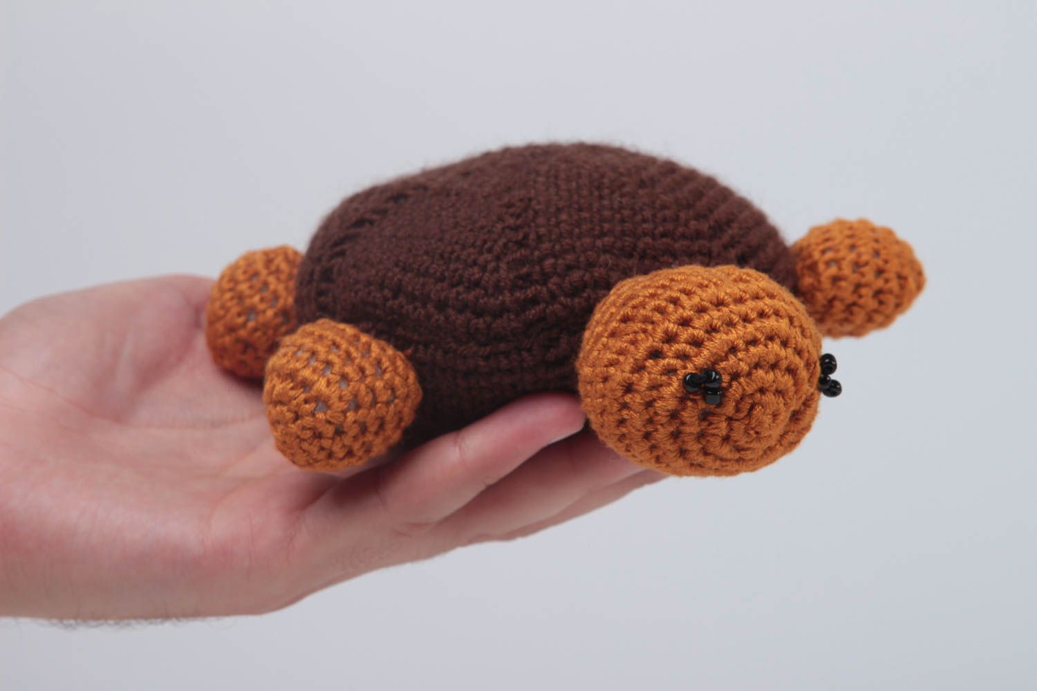 Вязаная игрушка ручной работы черепаха мягкая игрушка подарок для детей фото 5