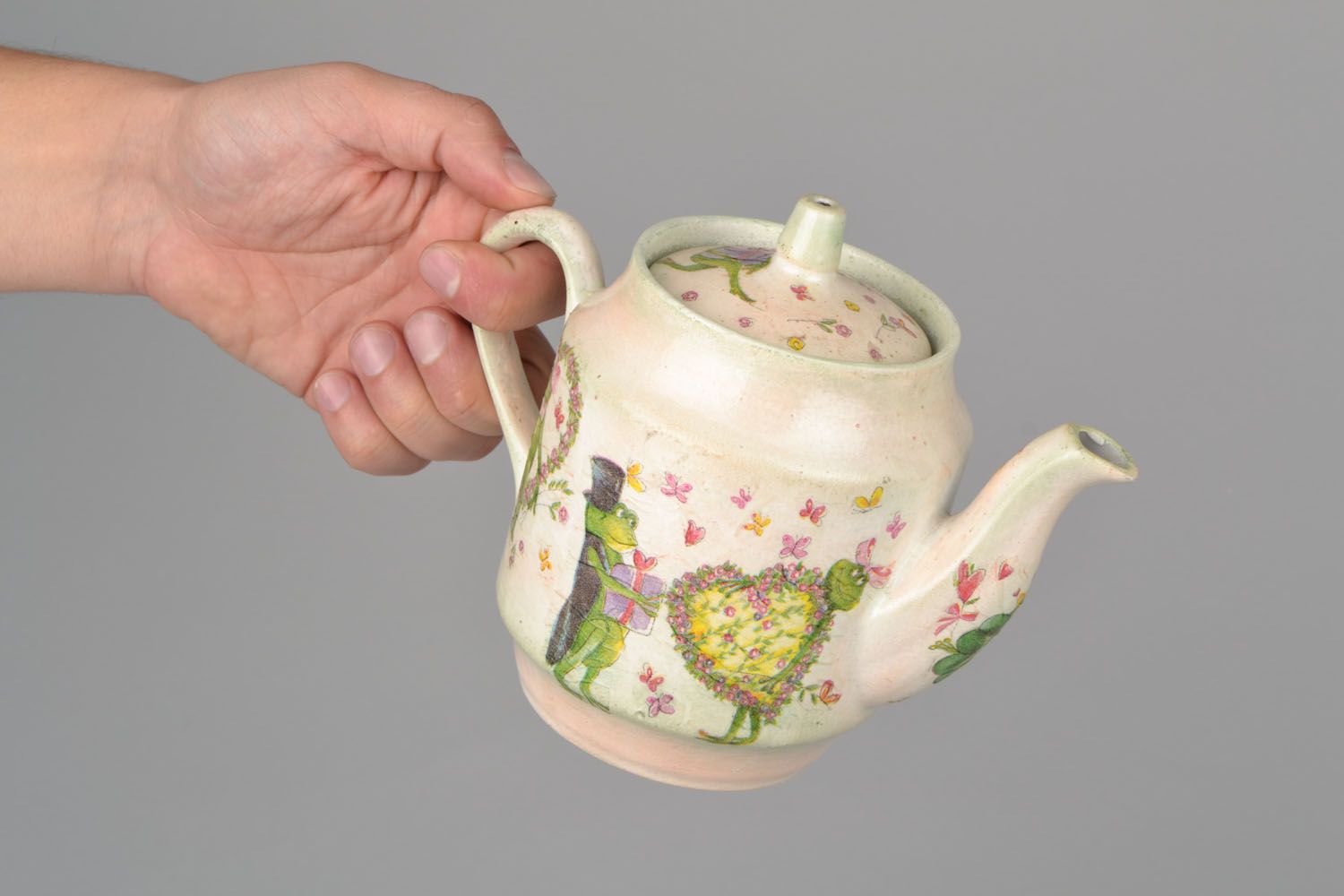 Decoupage teapot photo 2