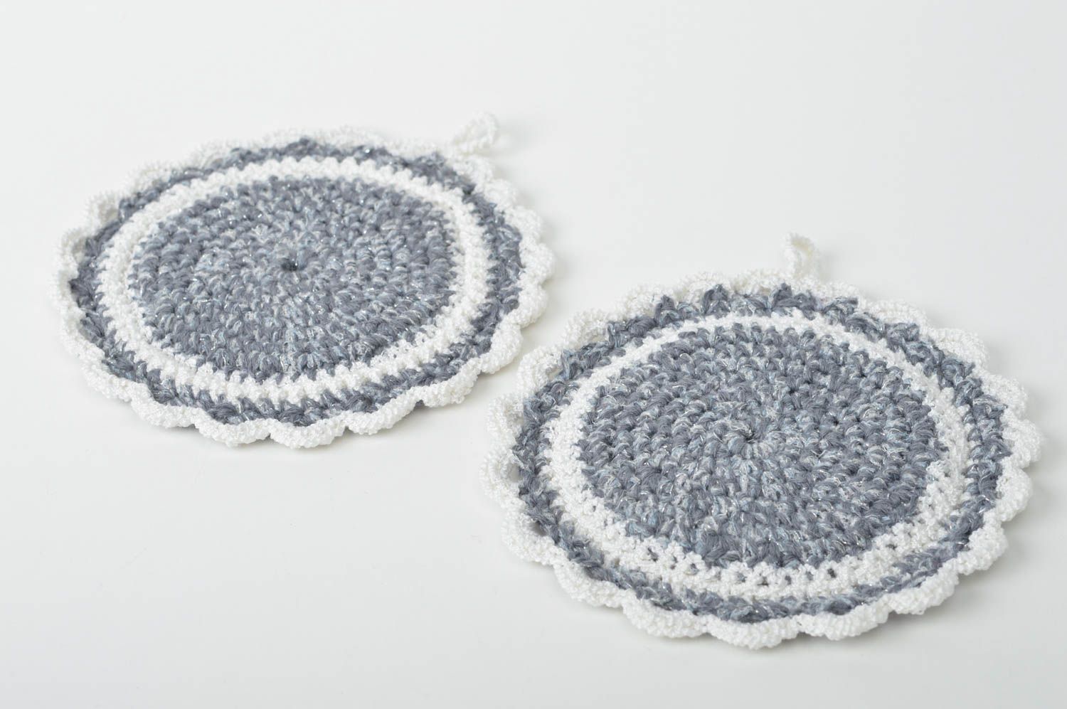 Beautiful handmade crochet potholder pot holder design kitchen supplies photo 3