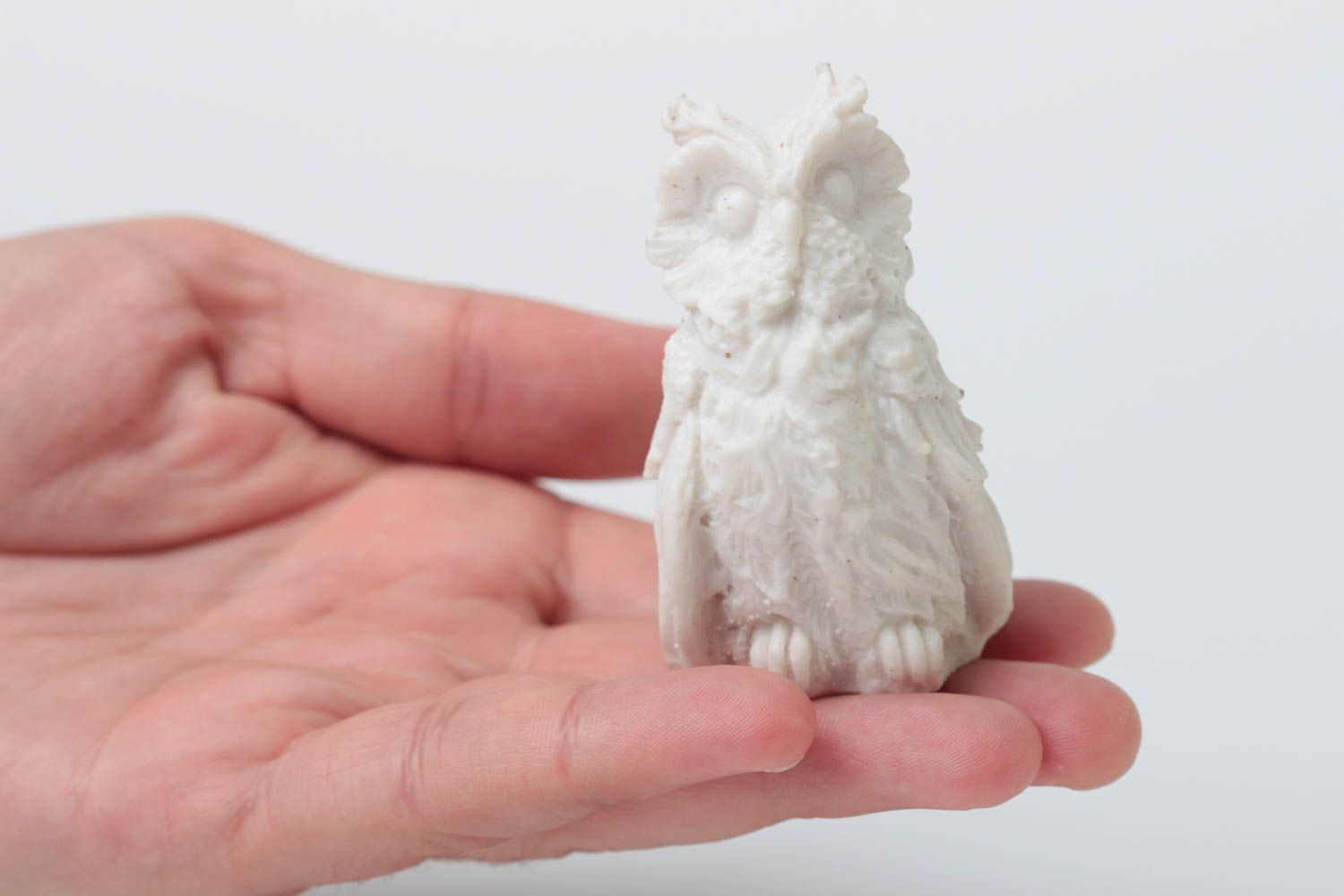 Handmade statuette designer statuette home decor unusual gift owl figurine photo 5