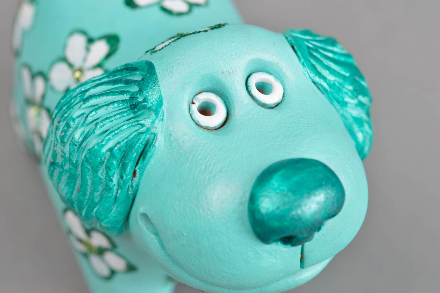 Handmade designer ceramic souvenir stylish dog toy penny whistle made of clay photo 4