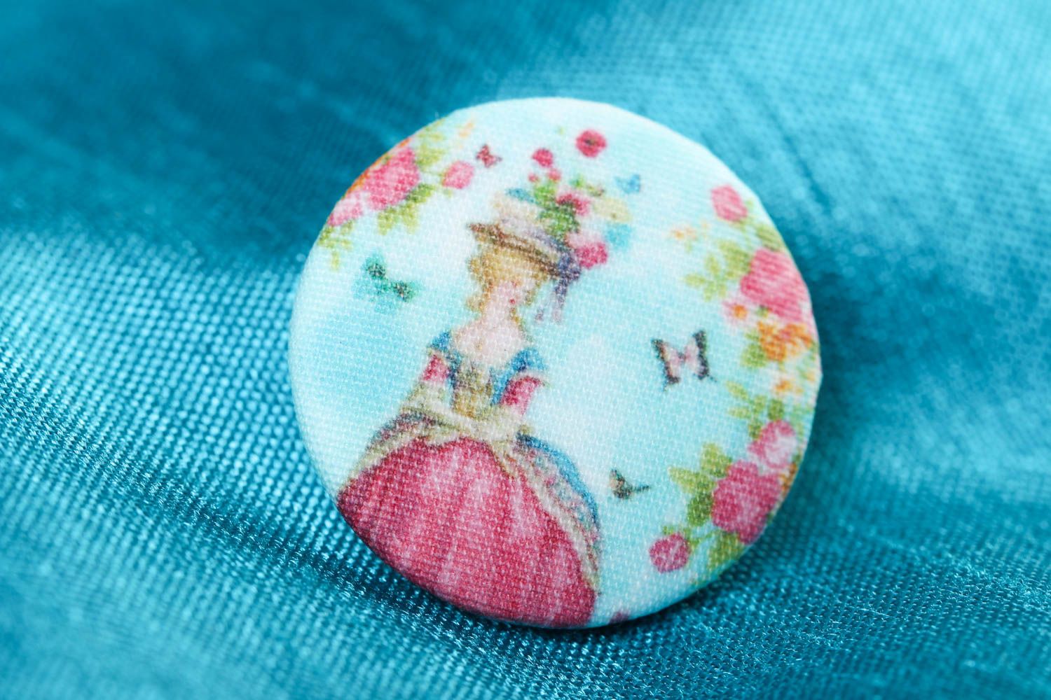 Handmade vintage fittings unusual decorative button stylish accessory photo 1
