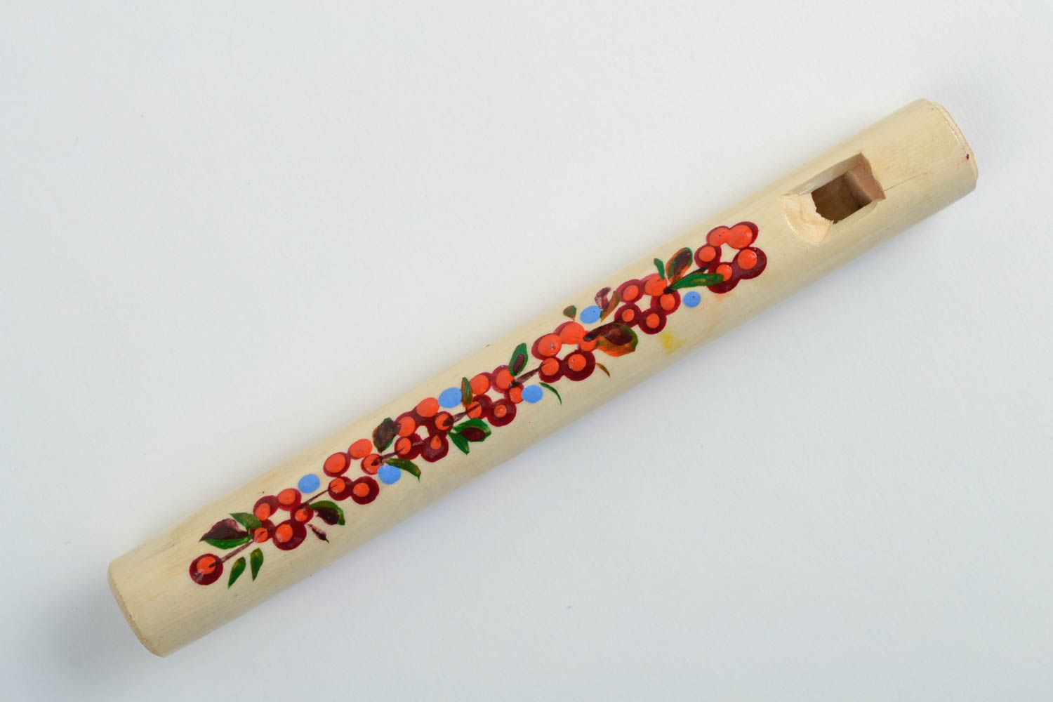 Handmade Blockflöte aus Holz Musikinstrument aus holz Flöte für Kinder bemalt foto 4