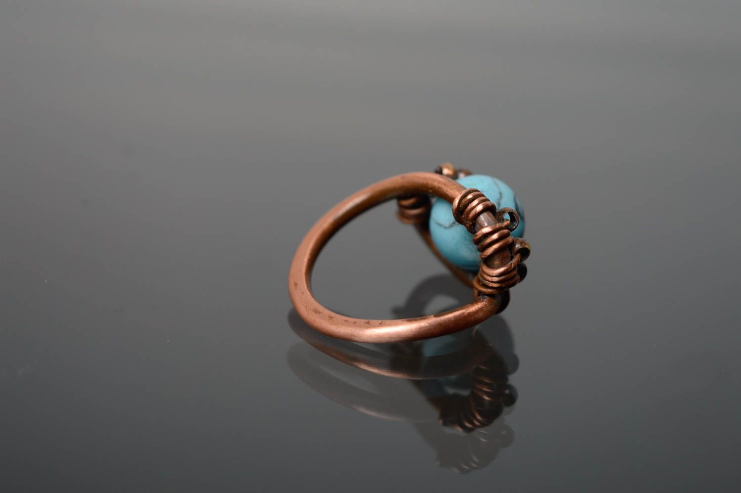 Scarf ring clip with turquoise photo 2