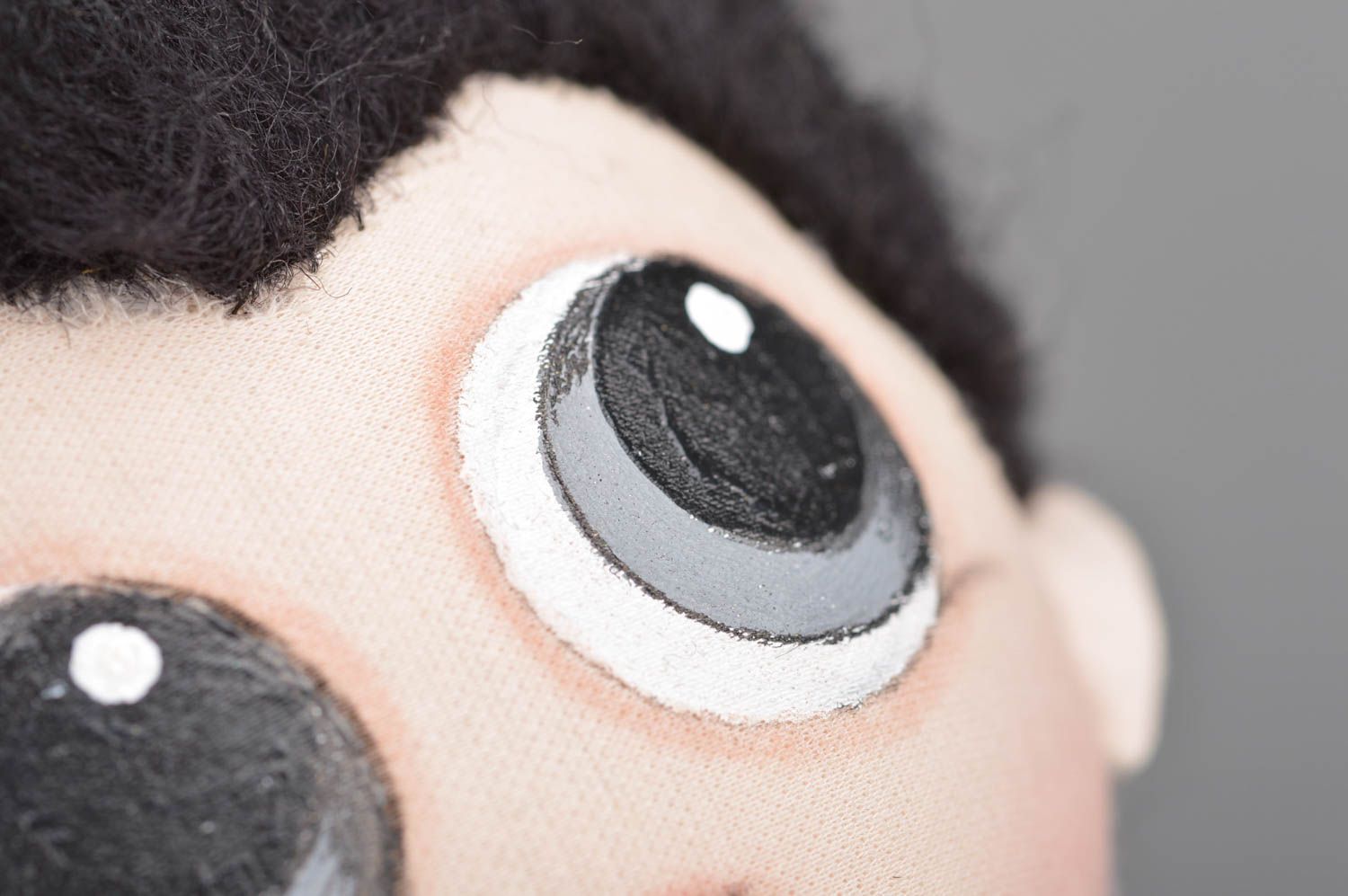 Künstlerische Puppe Fußballer aus Baumwollstoff mit Bemalung originell handmade foto 4
