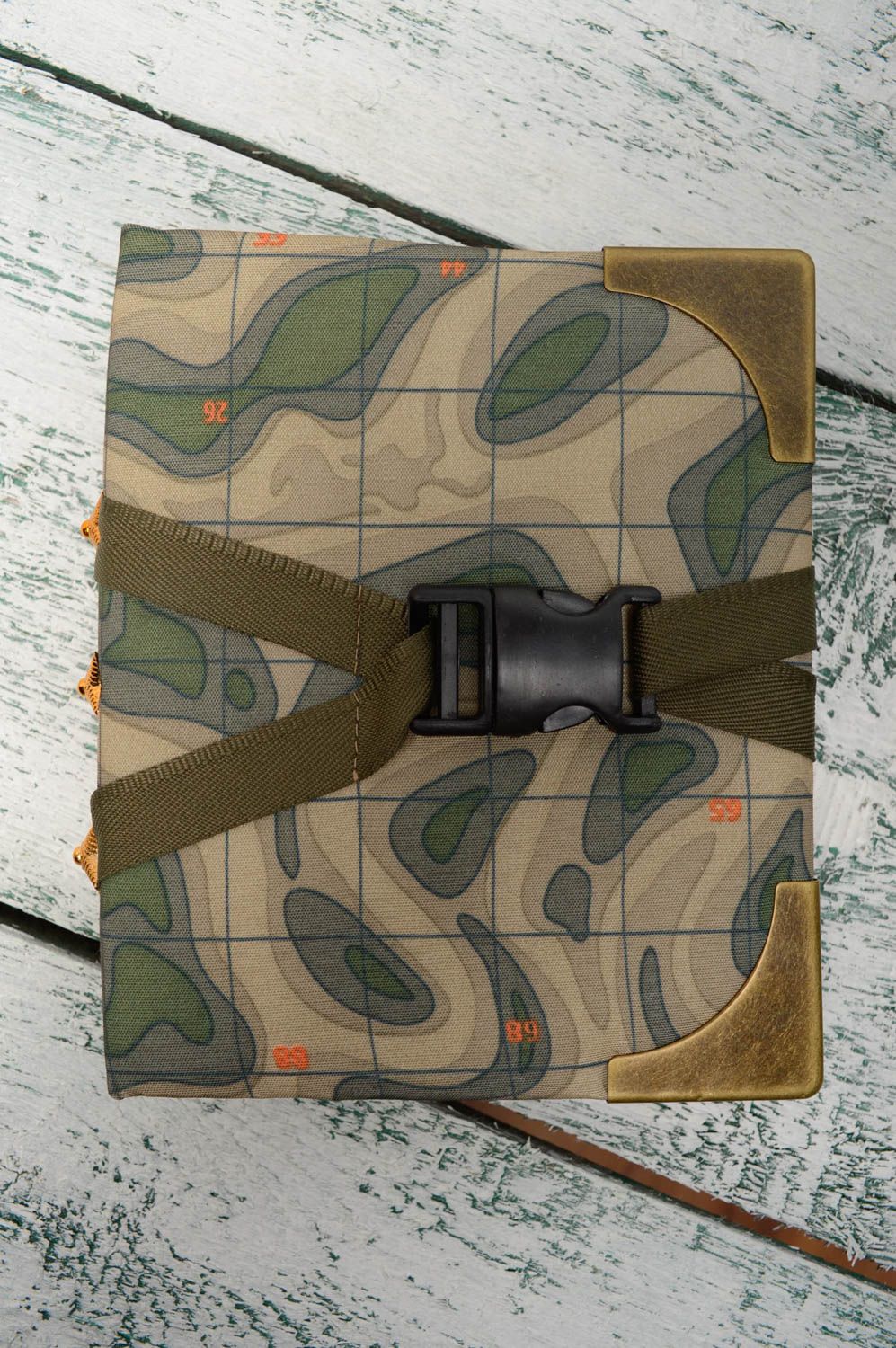 Handmade notebook in military style photo 1