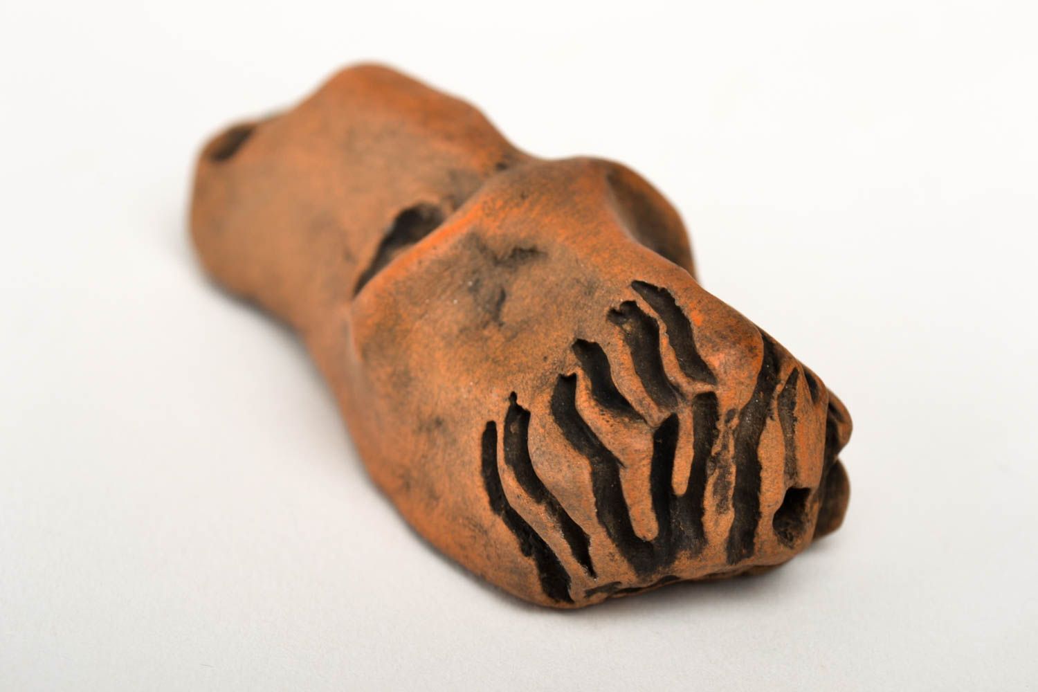 Handgemachte Keramik kleine Tabakpfeife Rauch Zubehör Geschenk aus Ton  foto 3