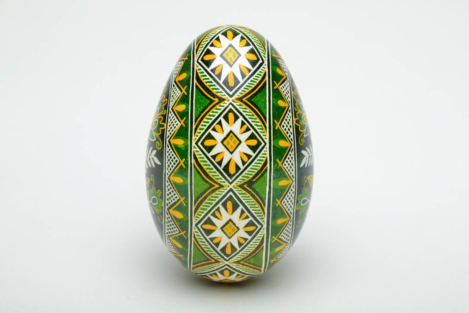 Пасхальное яйцо с росписью гусиное фото 3
