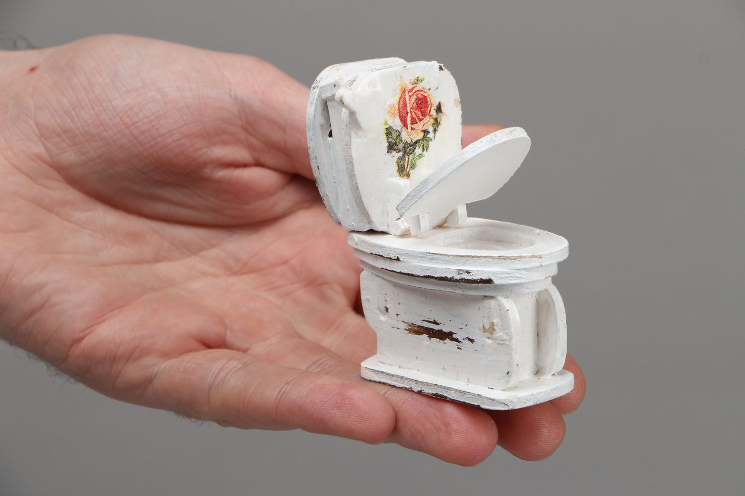 Toilette miniature pour poupée décorative faite main photo 4