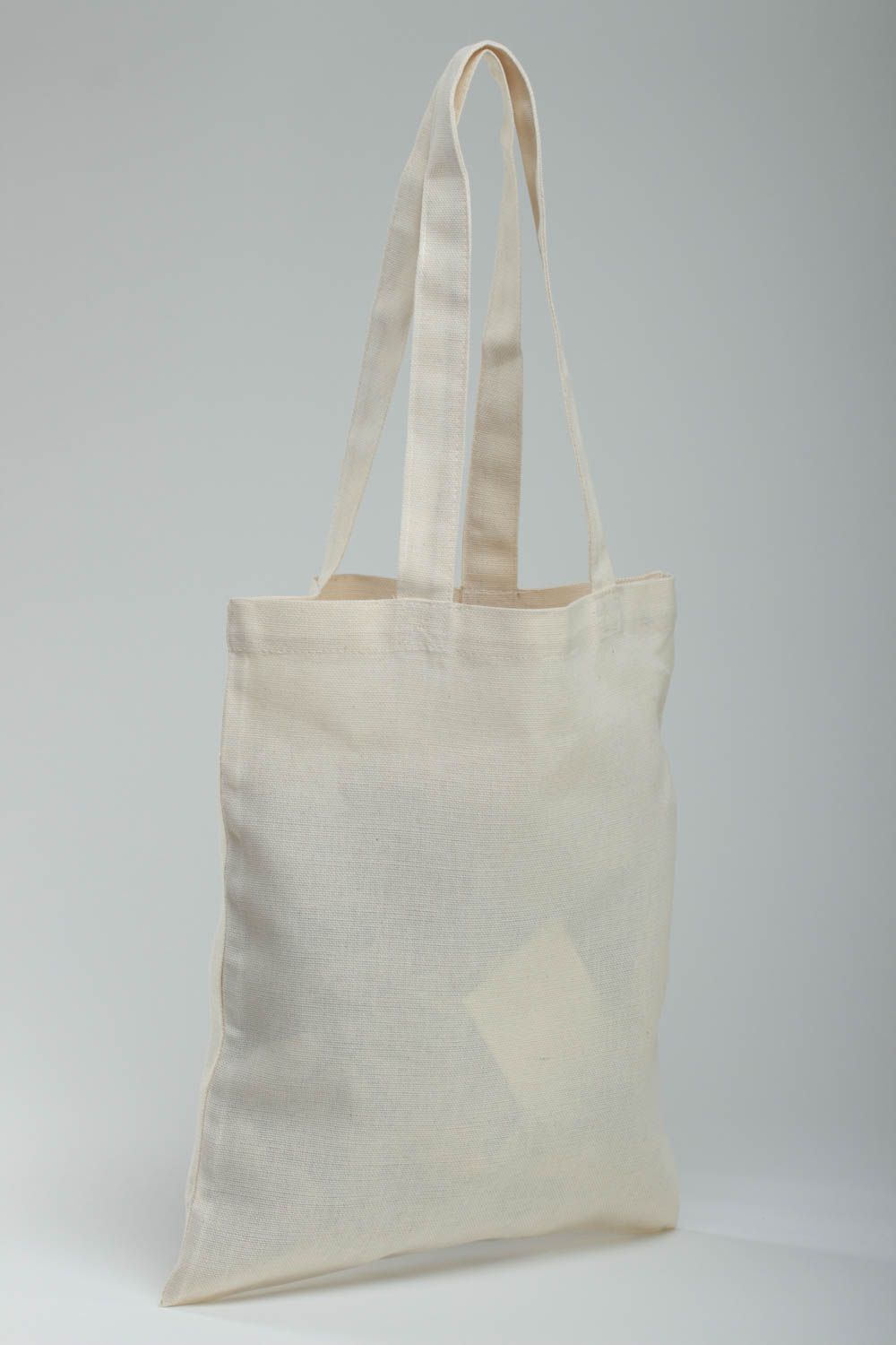 Große helle bemalte handmade Handtasche aus Stoff Öko Accessoire für Frauen foto 3