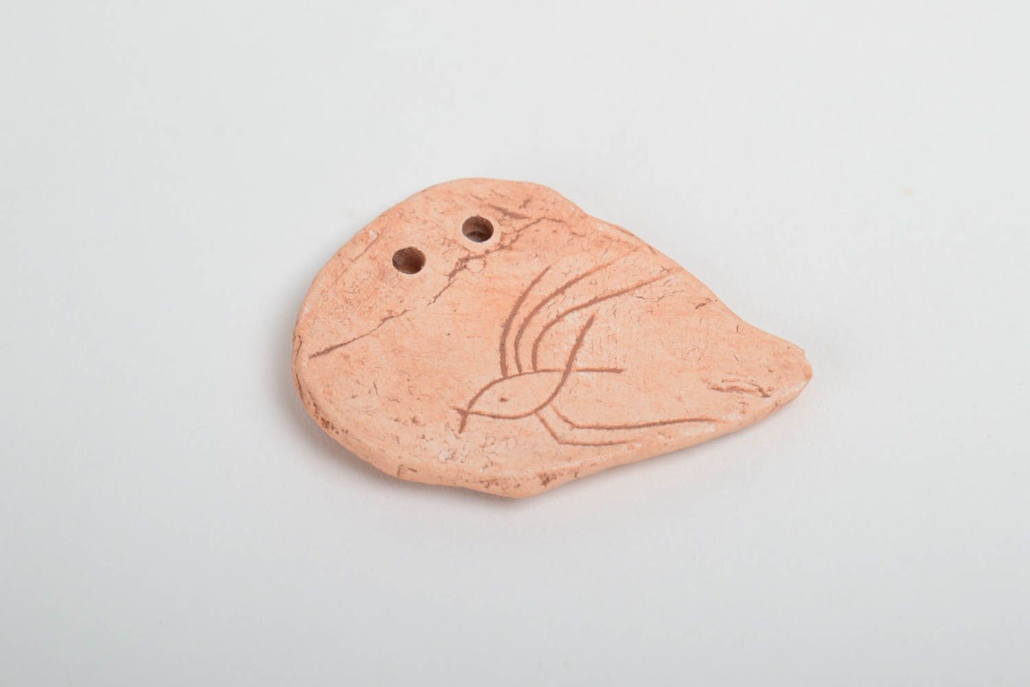 Fourniture de pendentif fait main en argile original design avec ornement photo 3