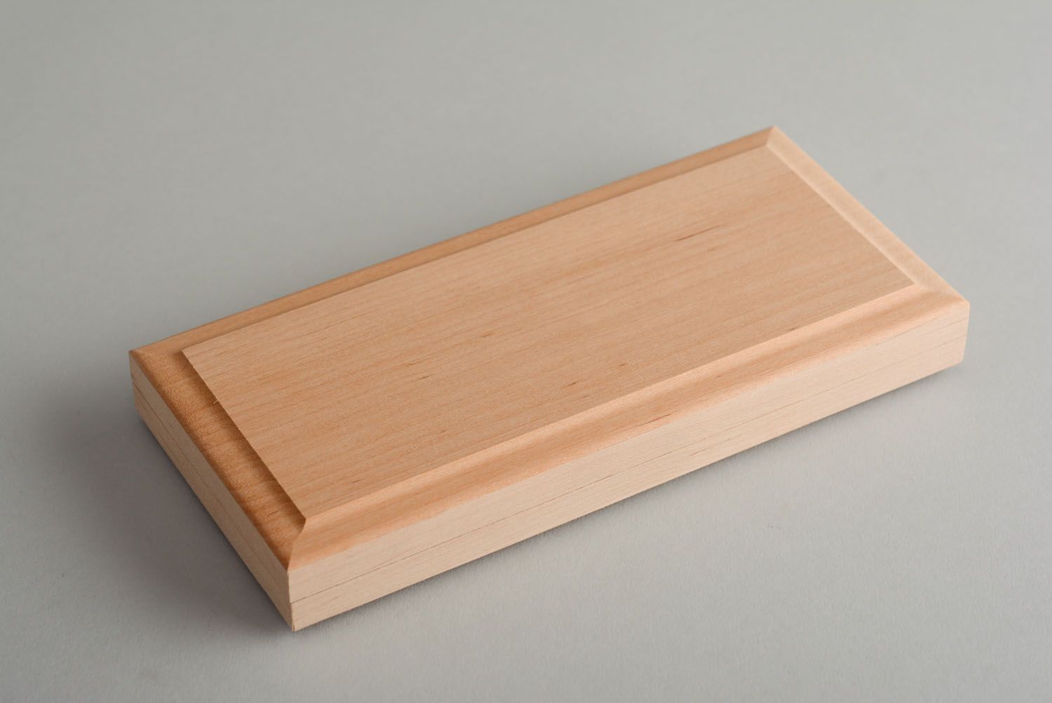 Base de madera para decoupage con forma de caja foto 1