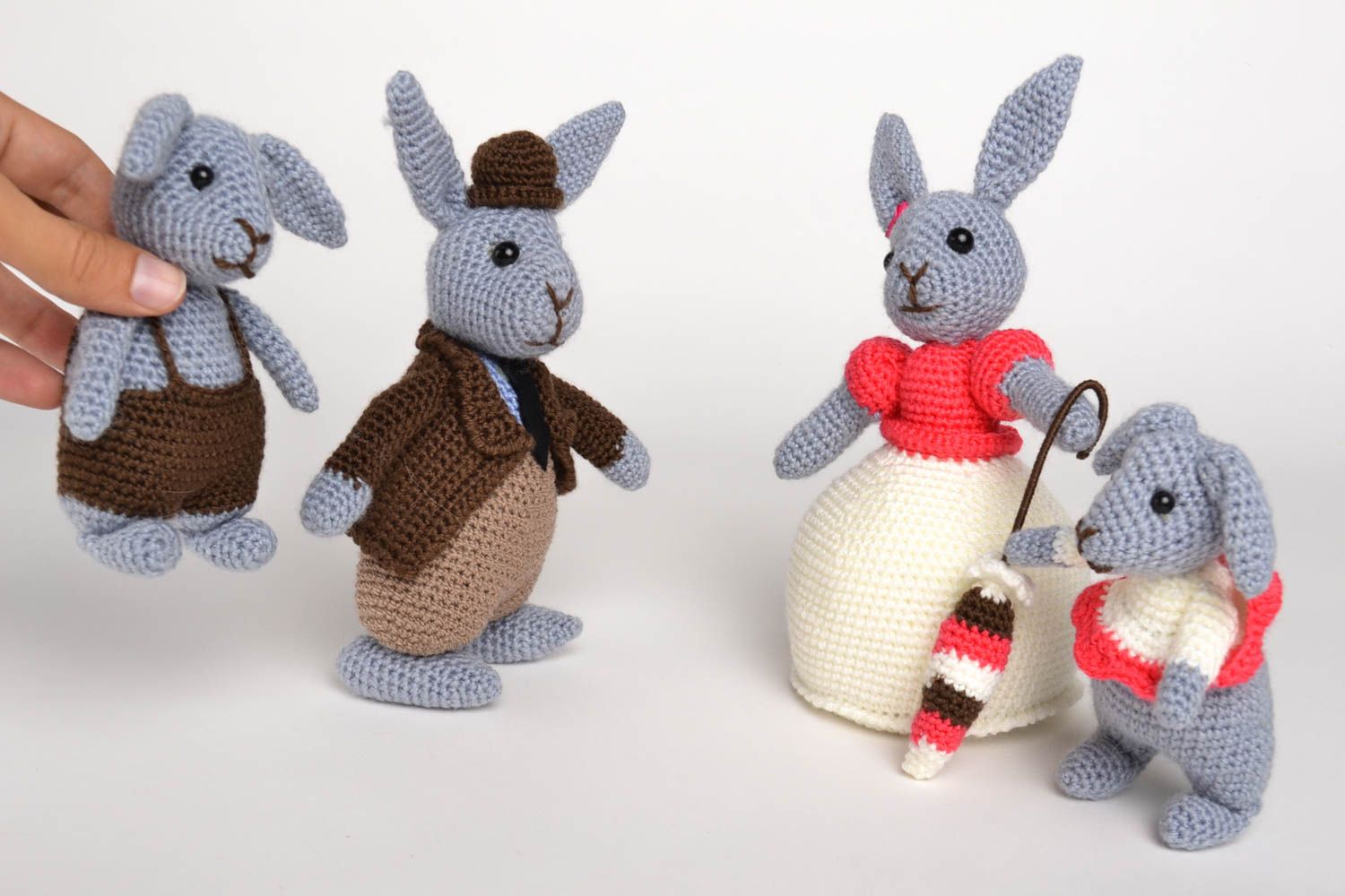 Peluches de animales hechos a mano juguetes tejidos regalos originales foto 2
