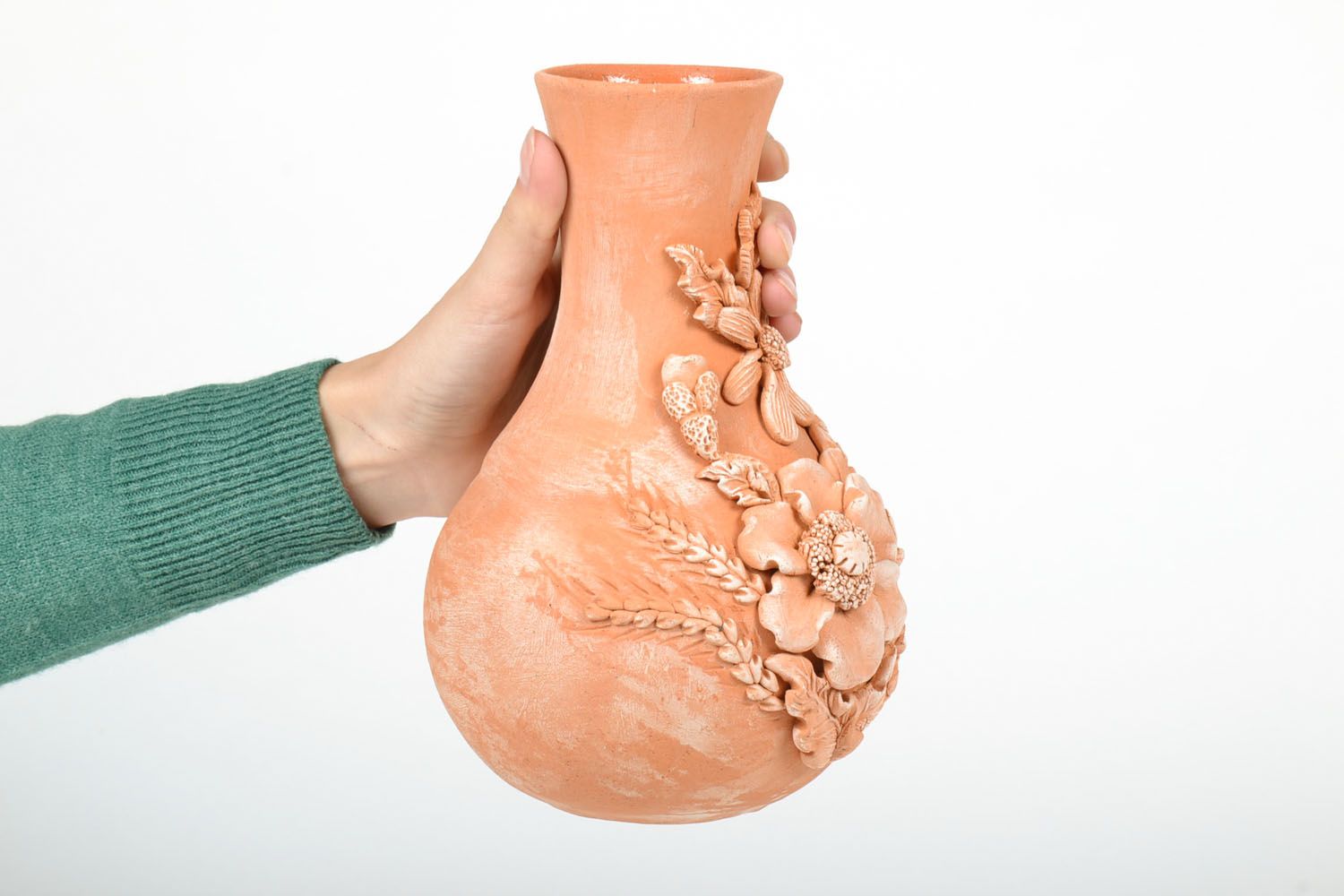 Настольная ваза из глины фото 5