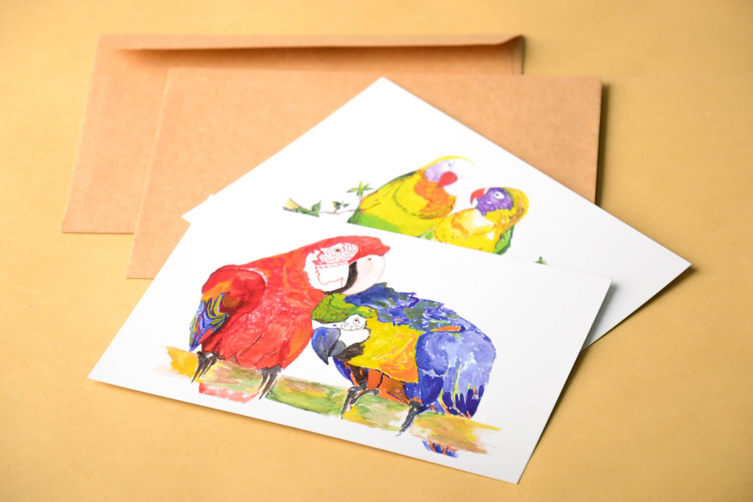 Открытки ручной работы красивые открытки две поздравительные открытки Экзотика фото 1