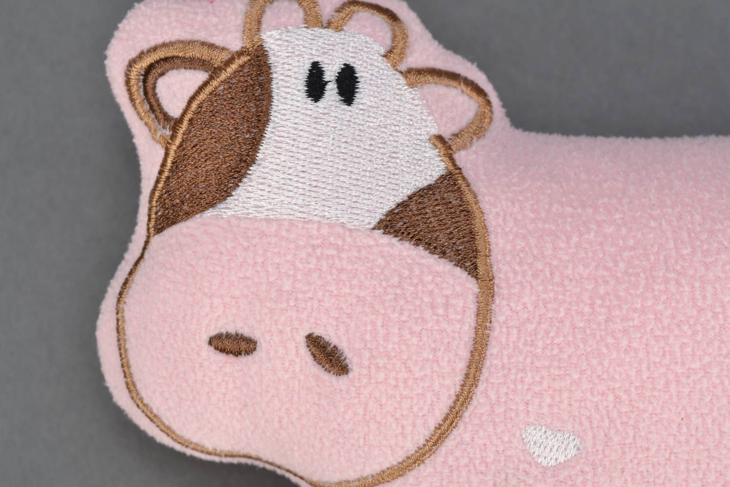 Soft toy in the shape of pink cow photo 3