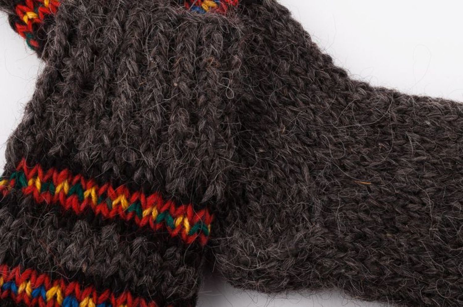 Calcetines largos de lana con rayas vistosas foto 3