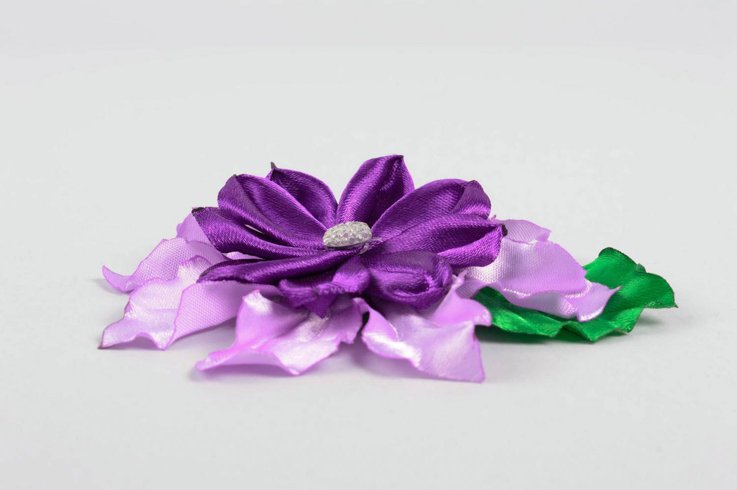 Handmade Haarspange Blume Mode Accessoire festlicher Haarschmuck Blüte fürs Haar foto 3