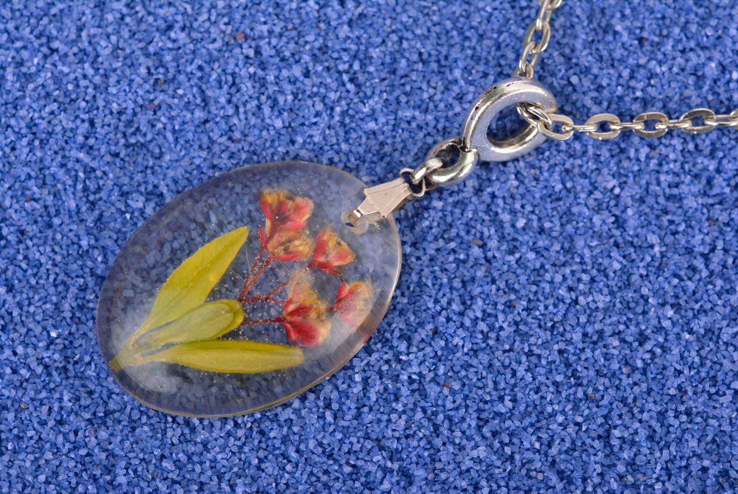 Handmade pendant unusual pendant for girls designer jewelry epoxy accessory photo 1