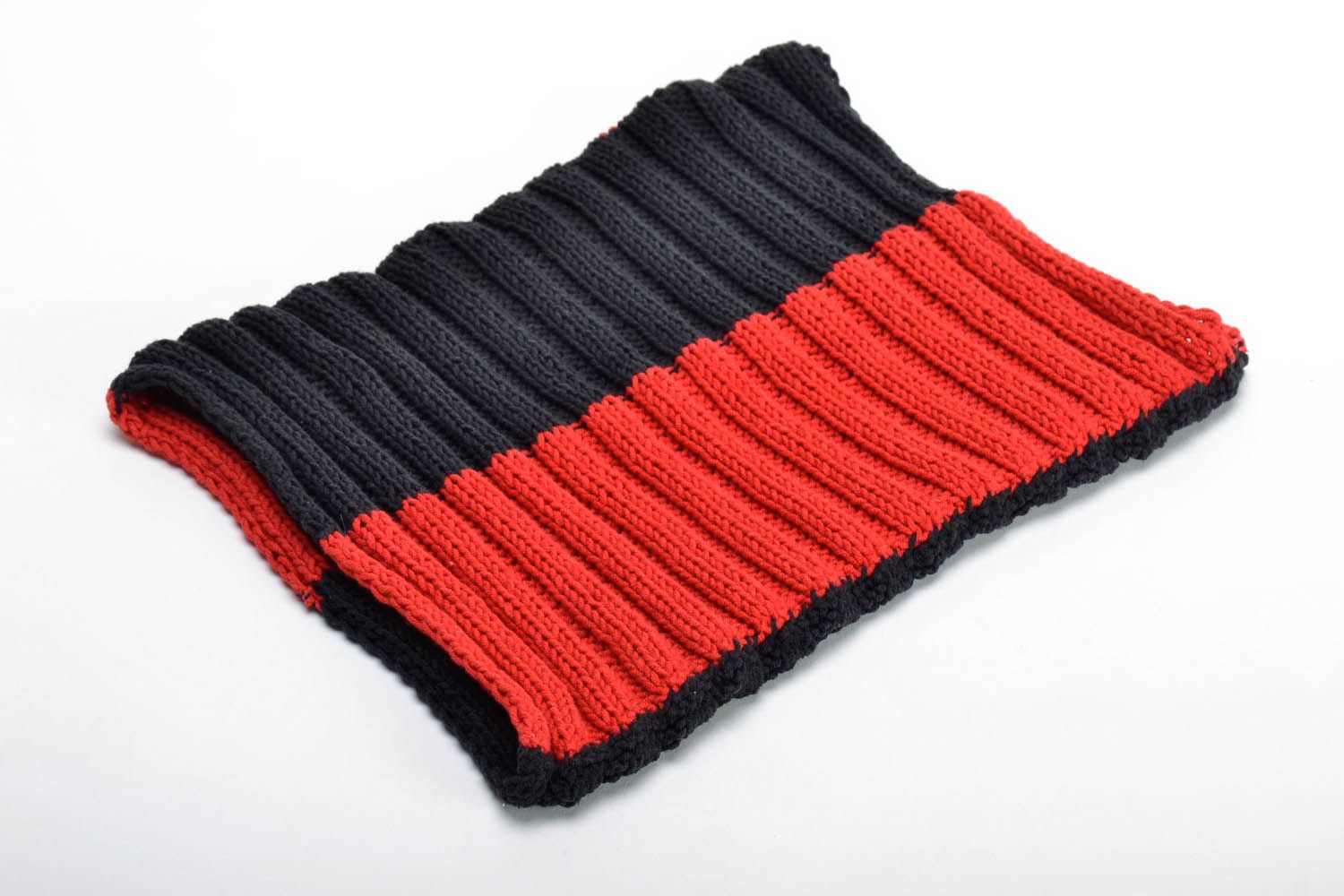 Écharpe snood tricotée faite main photo 2