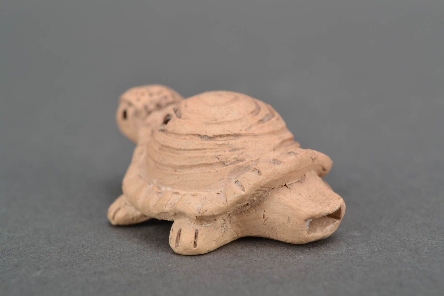 Handmade ceramic whistle Turtle photo 5