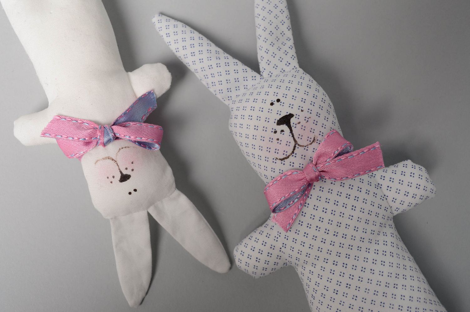 Handmade fabric soft toy Bunny photo 2