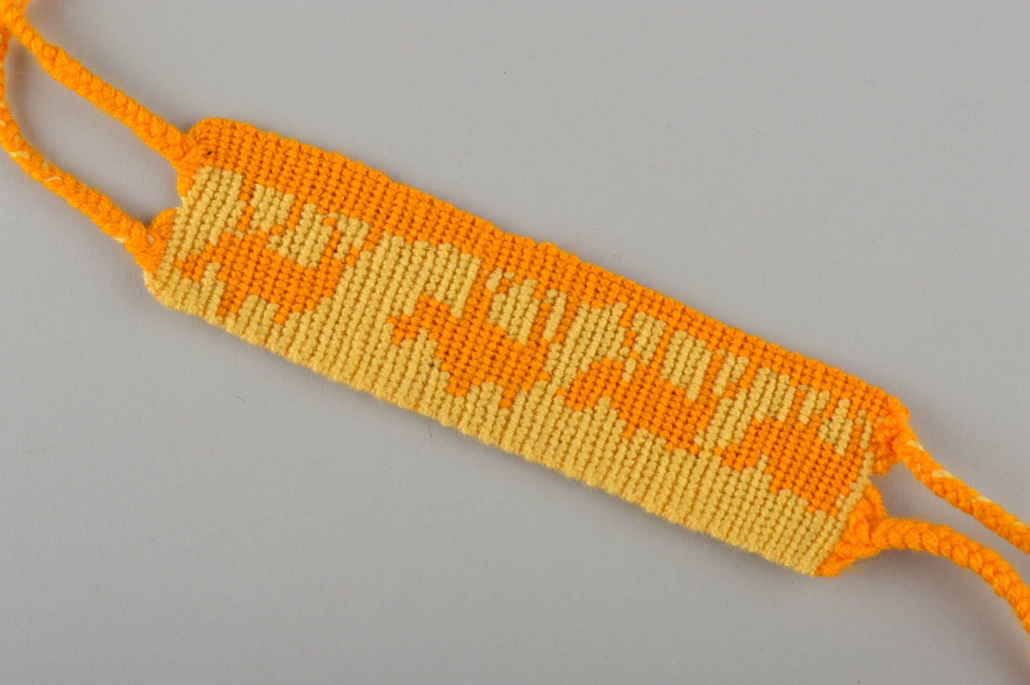 Pulsera macramé naranja hecha a mano pulsera de moda accesorio de verano foto 3