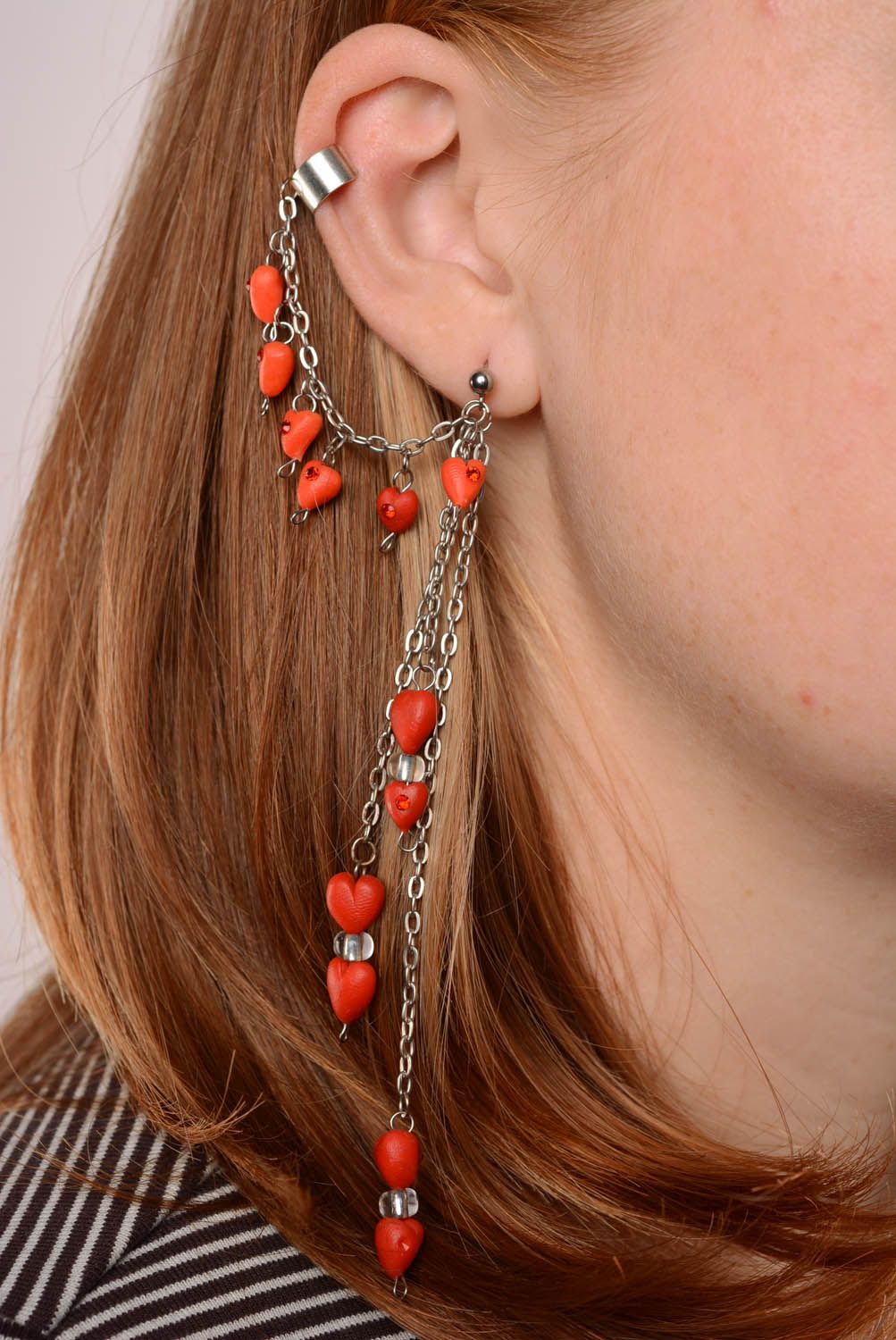 Long cuff earrings St. Valentine's Day photo 3