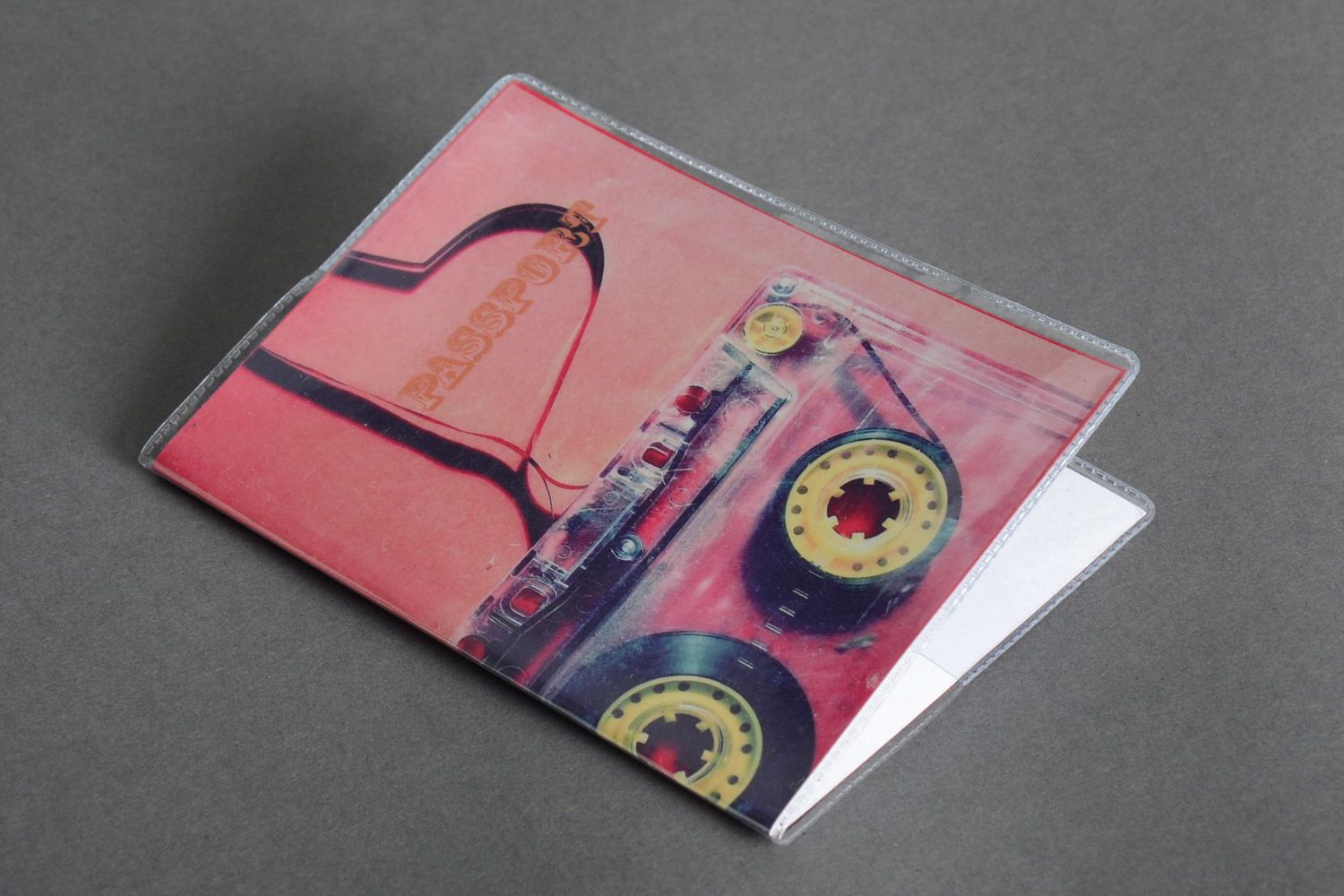 Autoren rosa originelle handgemachte Passhülle mit Bild aus Kunststoff für Damen foto 2