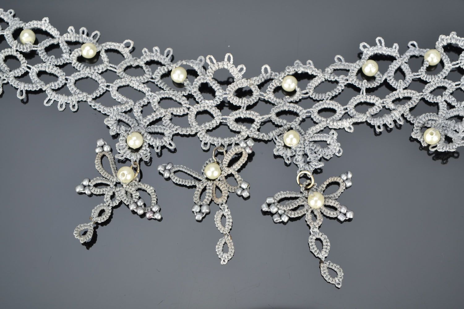 Handmade lacy necklace photo 1