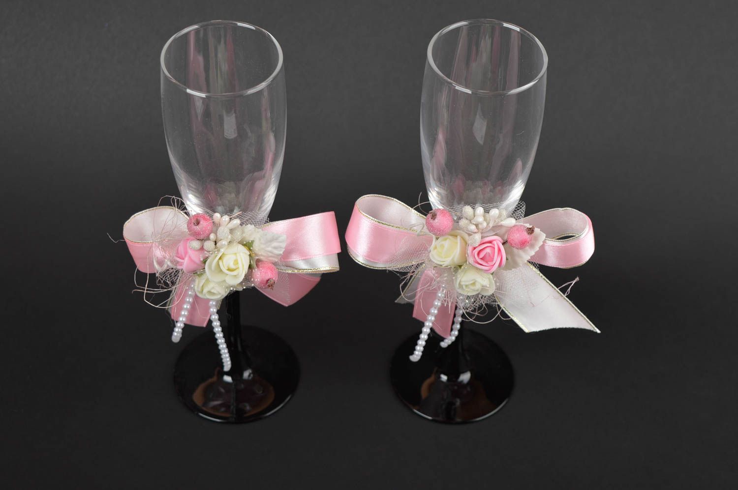 Handmade glasses for wedding champagne glasses for wedding accessories photo 3
