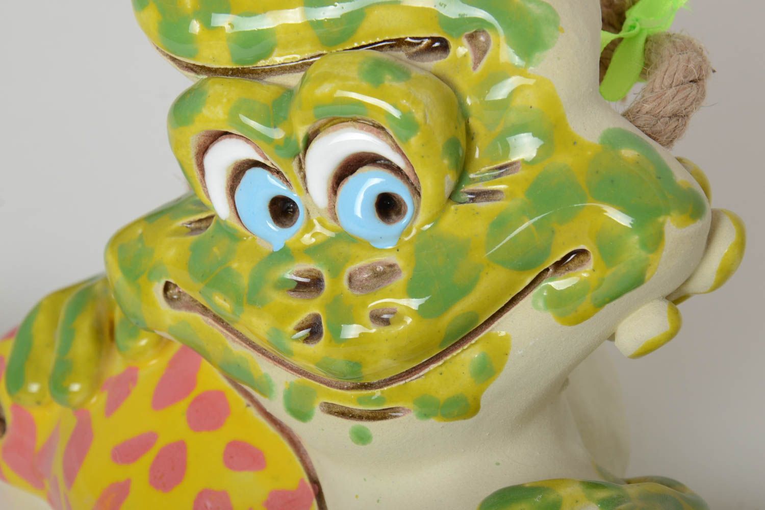 Tirelire grenouille Figurine animal faite main amusante Cadeau original photo 3