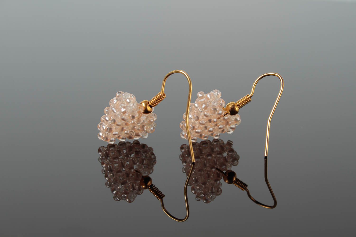 Ohrringe mit Anhängern handmade Glasperlen Schmuck Herzen Juwelier Modeschmuck foto 5