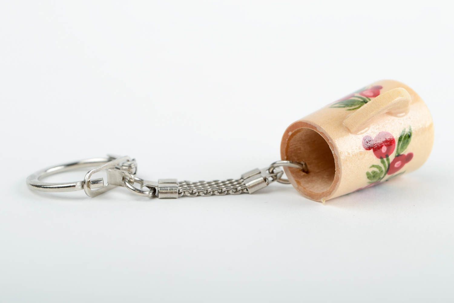 Porte-clé en bois design Porte-clef fait main Tasse Cadeau original pour homme photo 3