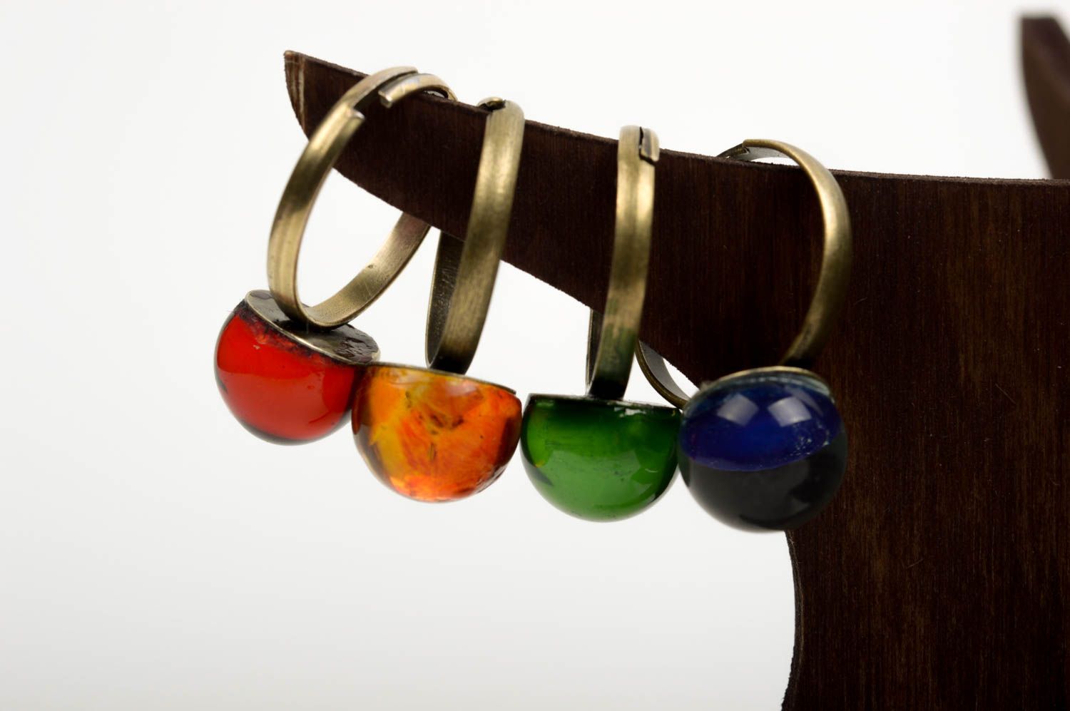 Ring Damen handmade Schmuck aus Glas Geschenk Ideen Designer Accessoire orange foto 2