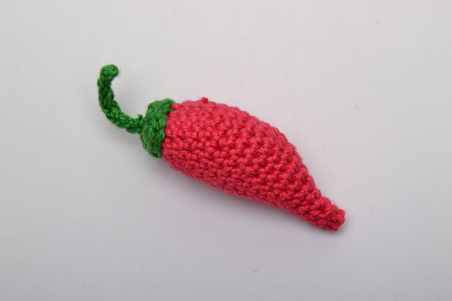 Soft crochet toy chili pepper photo 3