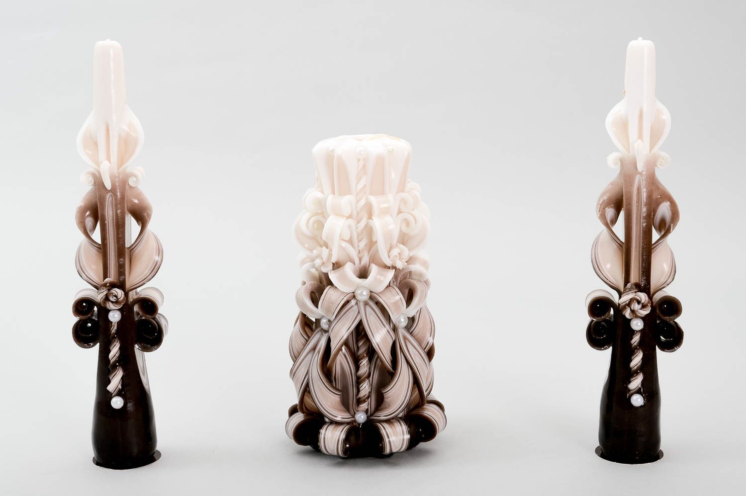 Velas de parafina hechas a mano festivas elementos decorativos regalo original foto 3