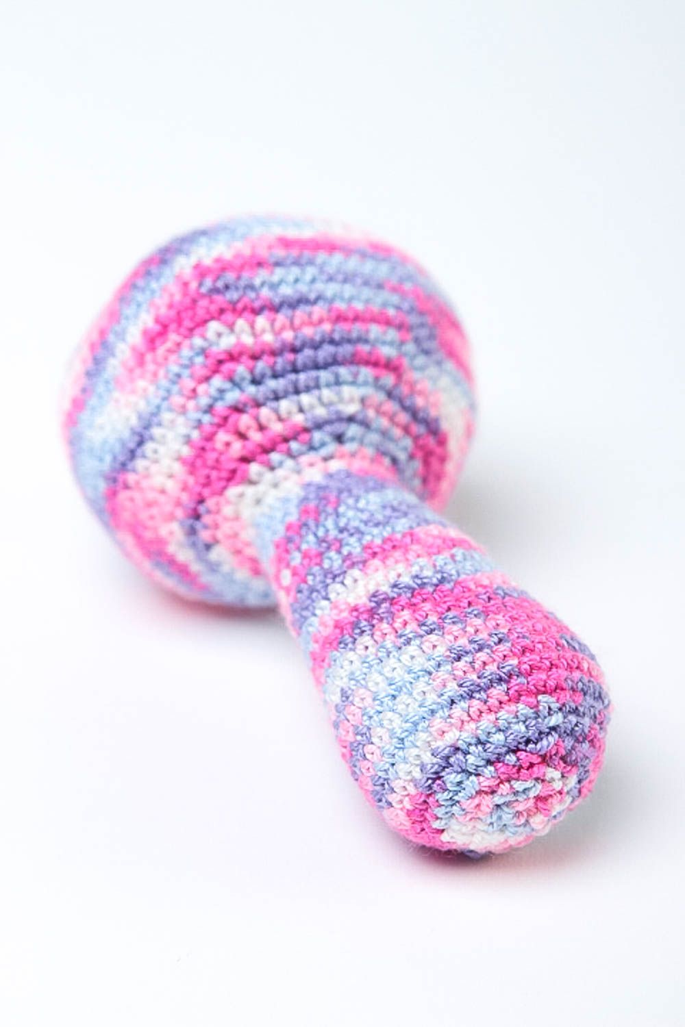 Handmade rattle toy crocheted rattle for new born babies nursery decor photo 4