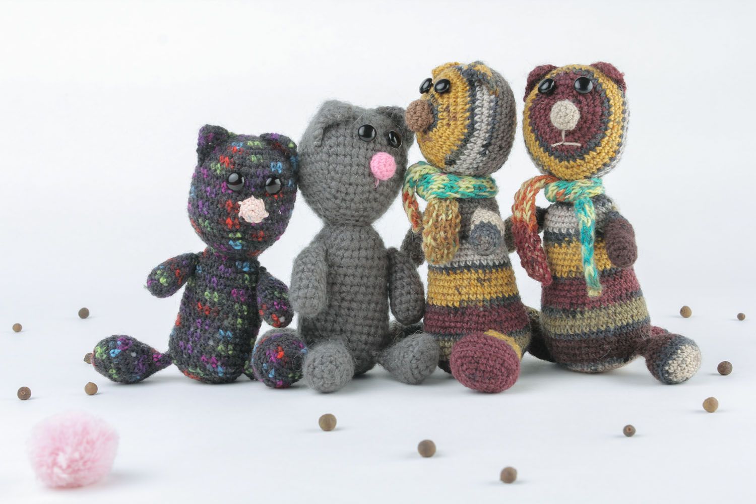 Set of crochet toys Four Friends photo 1