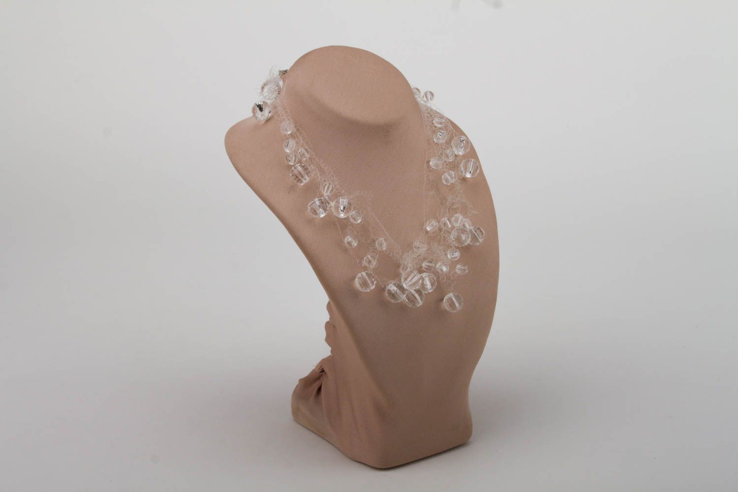 Handmade zartes Damen Collier Glasperlen Halskette Accessoire für Frauen foto 3
